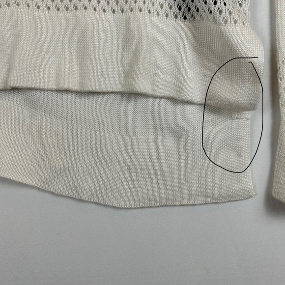 NWT Rag & Bone Genevieve Raglan Pullover Top Knit‎ Sweater White XS **FLAW** - Picture 10 of 11